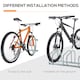 image 9 of HOMCOM Bike Parking Rack Bicycle Locking Storage Stand for 5 Cycling Silver