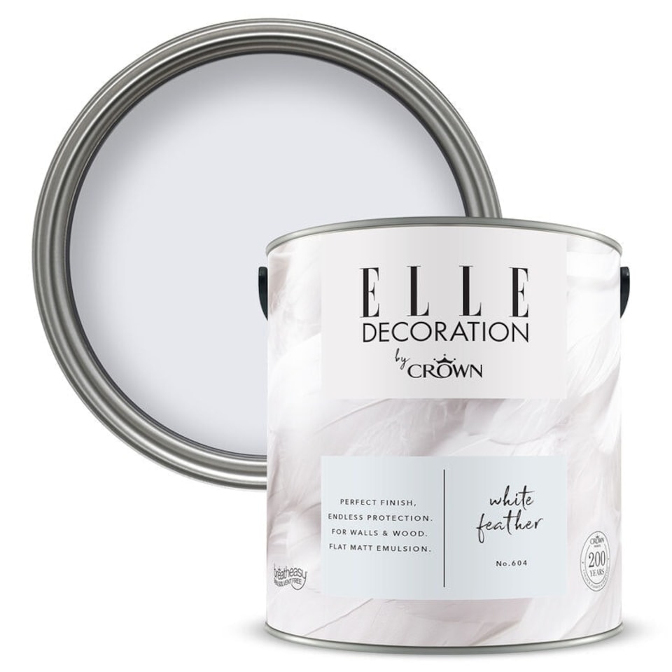 image 1 of Elle (Crown) Flat Matt White Feather (604) 2.5L