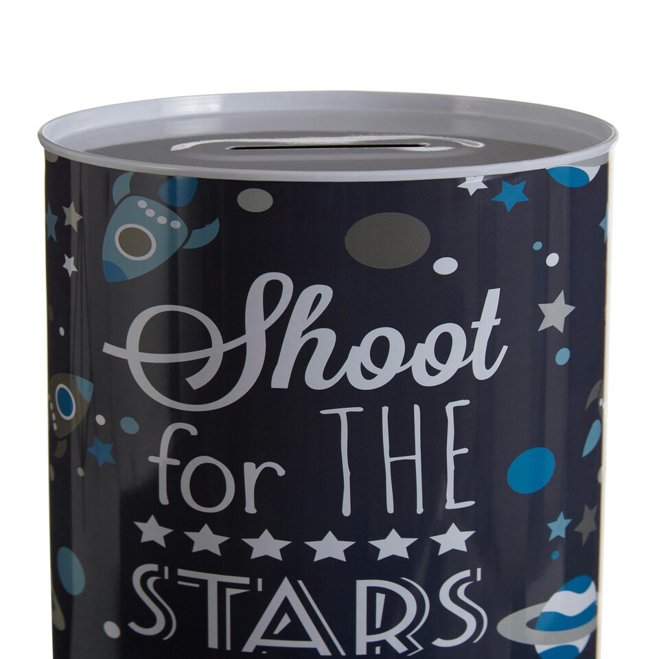 image 1 of Stars Large Money Tin Blue