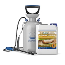 Soluguard Woodworm Treatment (1x5L Clear & Sprayer) Ready for Use Woodworm Killer Spray