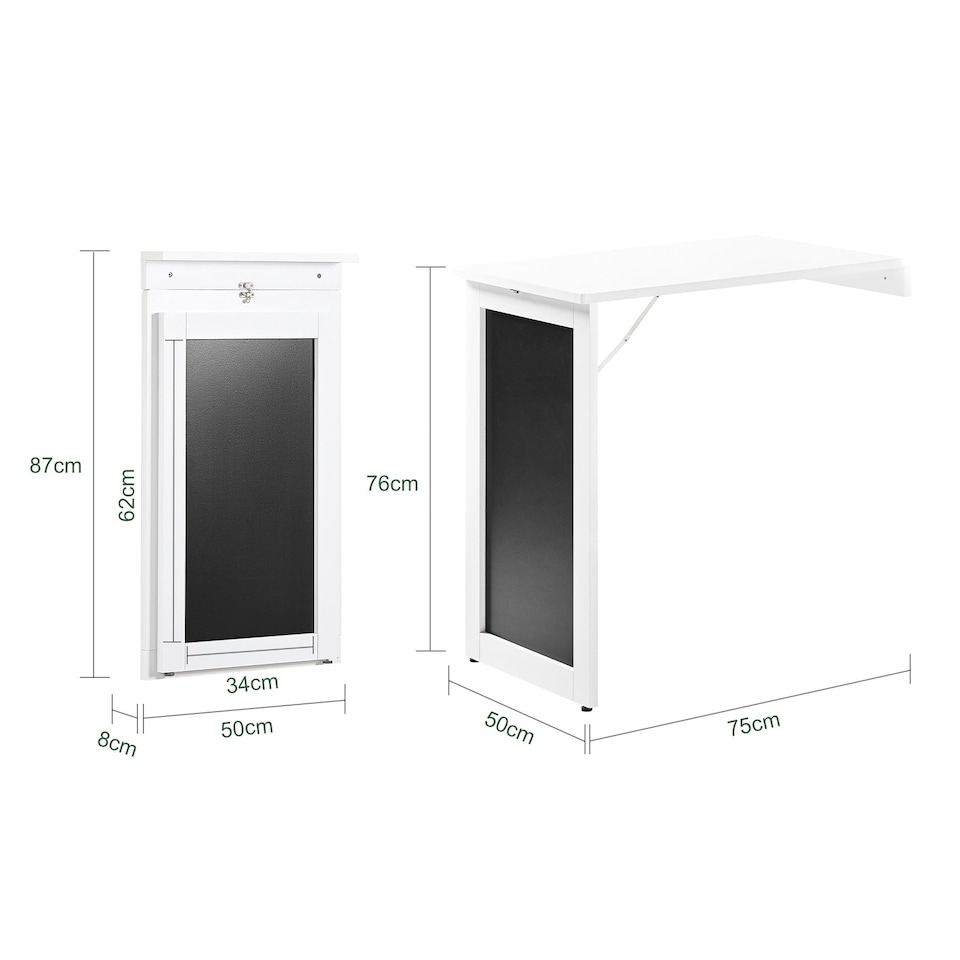 image 1 of SoBuy FWT20-W,Folding Wall-mounted Drop-leaf Table Dining Table