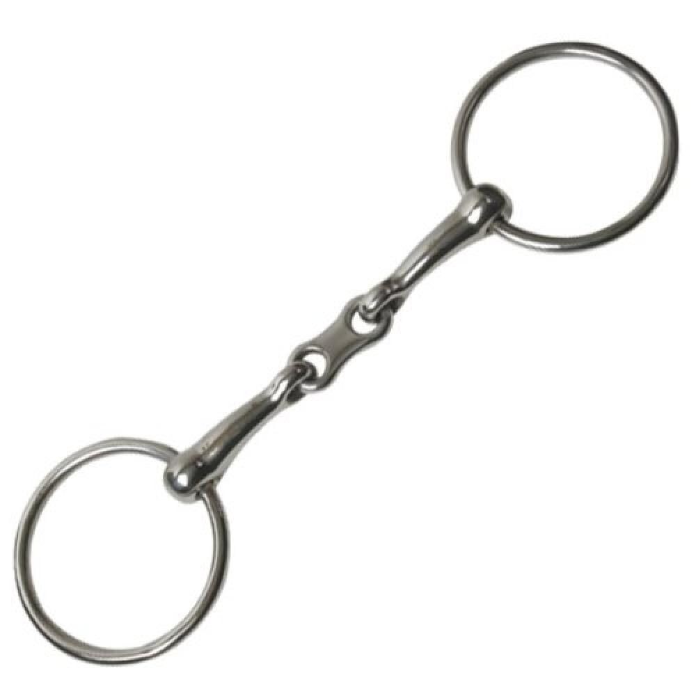 Jp Korsteel Stainless Steel French Link Loose Ring Snaffle Bit Silver Silver 5.5in 1