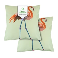 Gardenwize Solo Flamingo Scatter Cushions Outdoor (Pair)