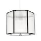 image 1 of Vintage Industrial Lantern Pendant Shade in Black with Ribbed Glass | Black