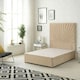 image 4 of Sunburst Divan Bed with 4 Drawers & 54'' Floor Standing Headboard Plush Velvet | Brown | Beige