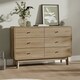 image 3 of Premium Freya 6 Drawer Dresser - Beige