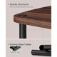 image 6 of TV Stand with Shelves, Entertainment Unit for Living Room and Bedroom, Tool-Free Assembly, Natural Walnut and Ink Black