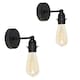image 4 of ValueLights Cambourne Black Indoor Wall Light and E27 Pear LED 4W Warm White 2700K Bulb