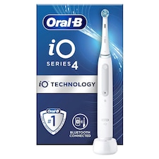 Oral-B iO4 Electric Rechargeable Toothbrush with 4 Modes & UK 2 Pin Plug, White