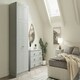 image 3 of Shaker Light Grey Single Wardrobe with Double Rail Grey
