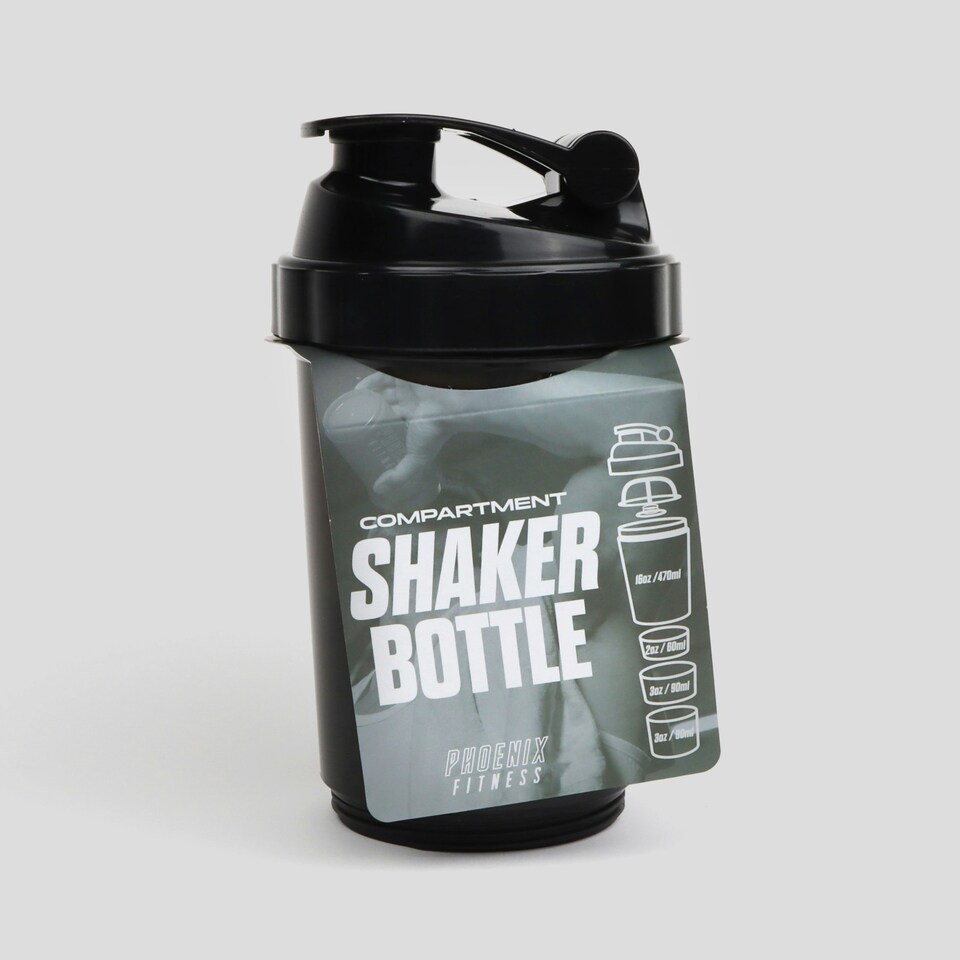 image 1 of Phoenix Fitness Compartment Protein Shaker Bottle - Slate