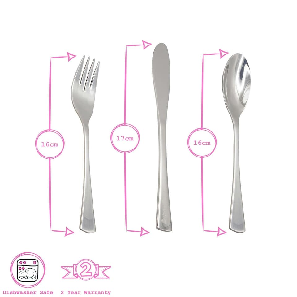 image 1 of Tiny Dining 12pc Stainless Steel Children's Cutlery Set