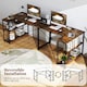 image 9 of COSTWAY L-shaped Computer Desk Reversible Corner Desk Brown