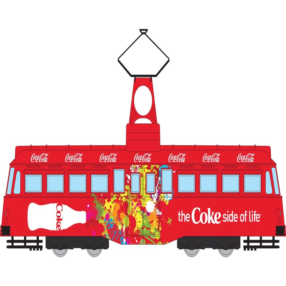 Corgi Coca Cola Single Decker Tram Coke Side of Life