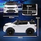 image 5 of AIYAPLAY Land Rover Discovery Sport Licensed Kids Electric Car, 12V Ride on Car with Remote Control, LED Lights, Music, Horn, for Ages 3-6 Years, White
