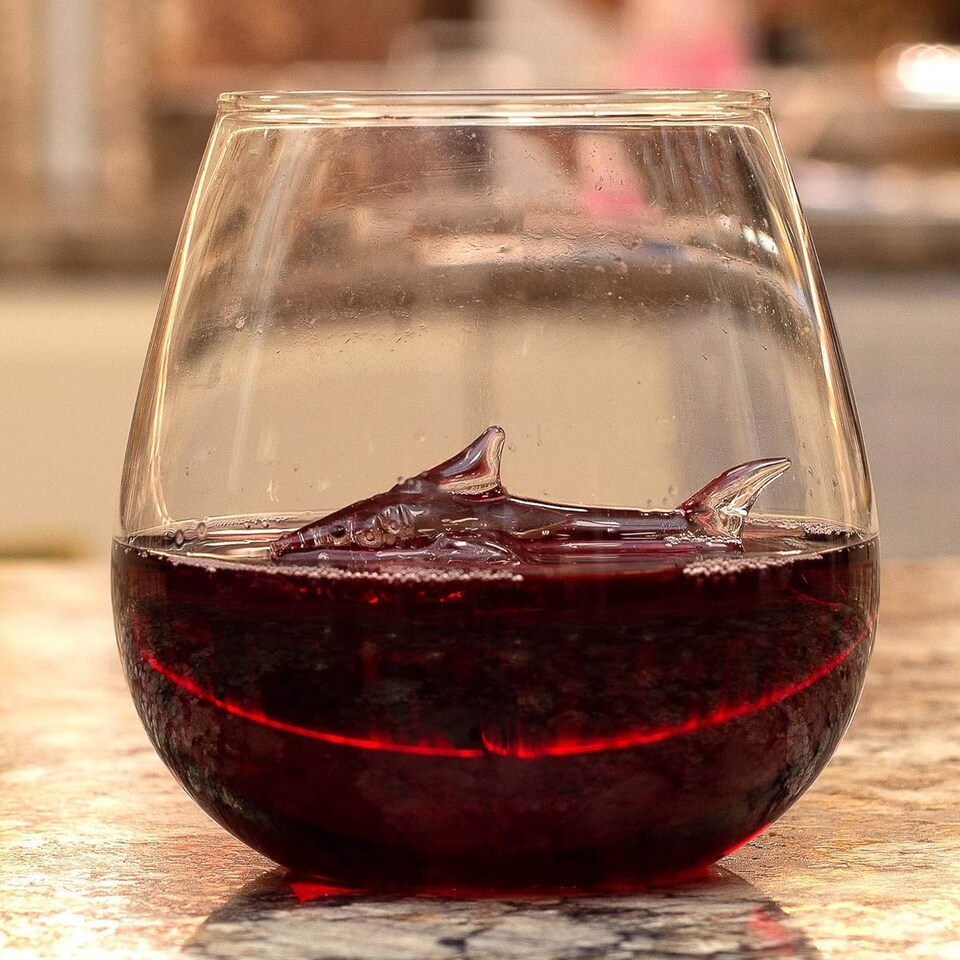 image 1 of Bar Bespoke Set of 2 Shark In A Glass