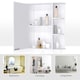 image 6 of HOMCOM Wall Mounted Bathroom Cabinet w/ Mirror Single Door Storage Shelves