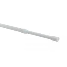 White Extendable Curtain Tension Rod 200 - 250cm | White | White
