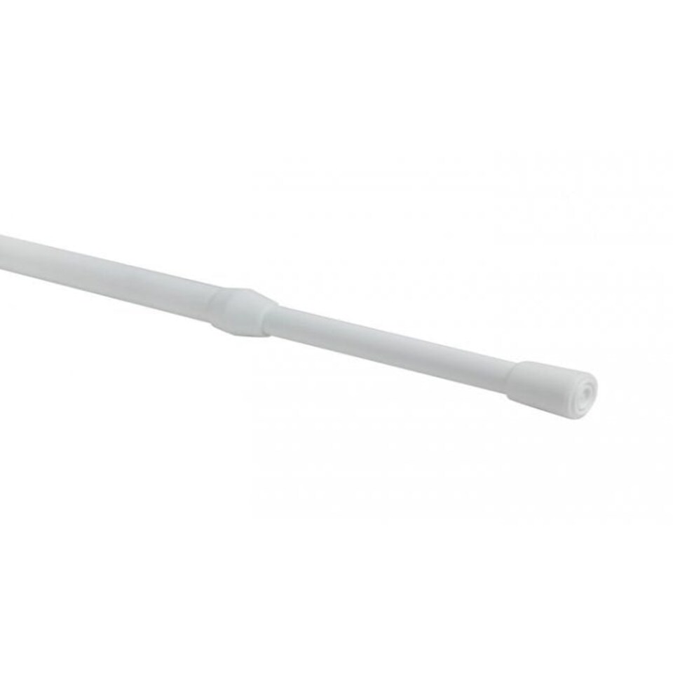 White Extendable Curtain Tension Rod 200 - 250cm | White | White