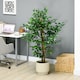 image 7 of HOMCOM Decorative Artificial Plants Ficus in Pot, Fake Plants for Home Indoor Decor, 150cm