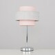 image 3 of ValueLights Weaver Pair Chrome Touch Table Lamps Pink and Grey Shades