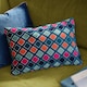 image 1 of Furn Metro Diamond Velvet Cushion | Multi | Multicolour