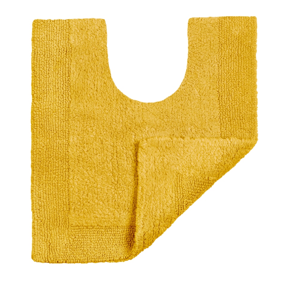 image 1 of Heavyweight Reversible Pedestal Toilet Mat - Mustard