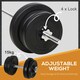 image 4 of HOMCOM Dumbbell and Barbell Set with 65kg Adjustable Weights, for Home Gym