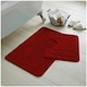 image 1 of VELVETIO Greek Bath Mat & Pedestal Mat Water Absorbent Non Slip Toilet Rugs Red