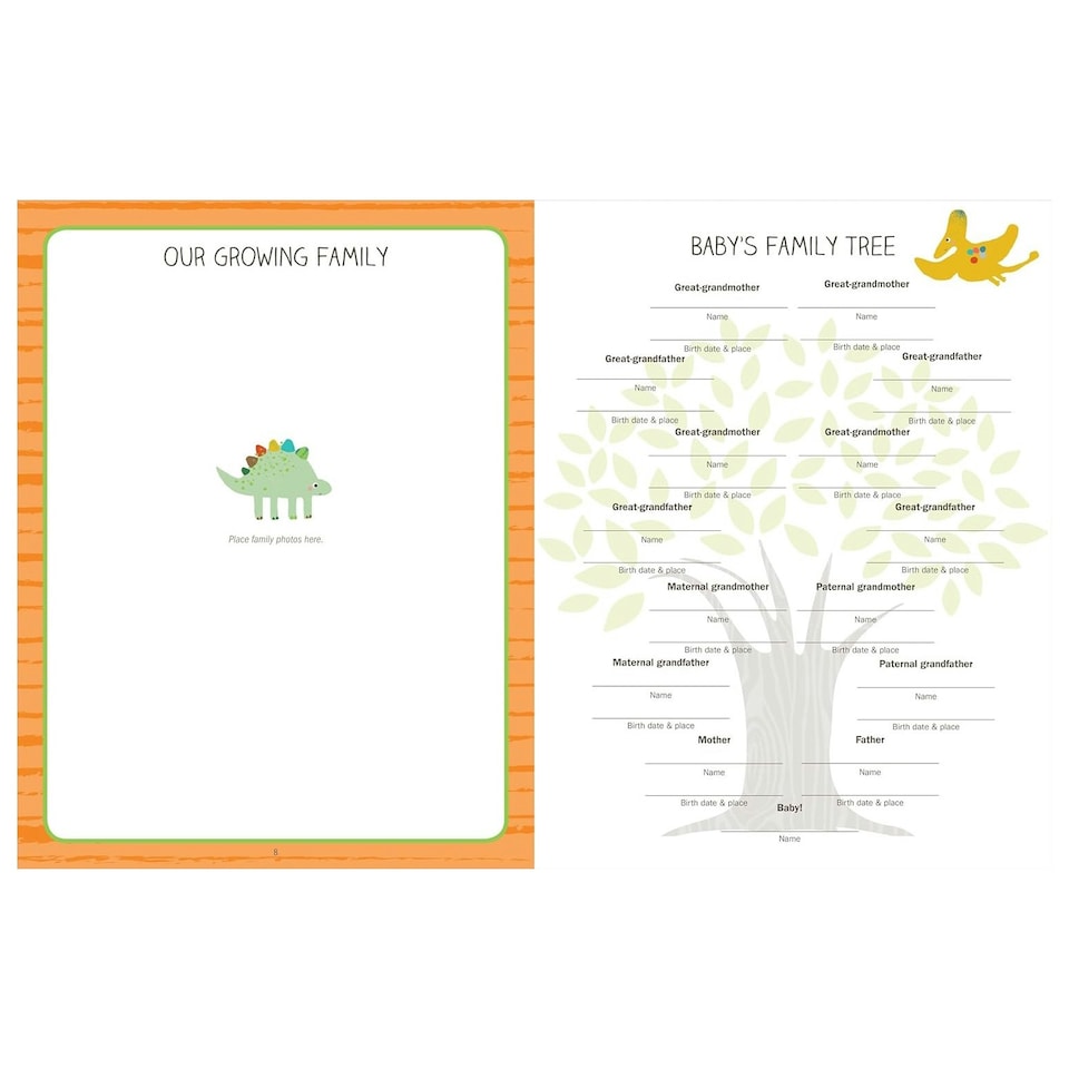 image 1 of Peter Pauper Press Baby's Book: The First Five Years Dinosaurs