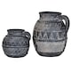 image 4 of Hill Interiors Etched Collection Ceramic Tall Jug | Black | Black | 1