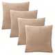 image 9 of OHS 4 x Soft Plain Matte Velvet Cushion Covers, 45x45cm - Natural | Yellow | Natural | 45x45cm | 4