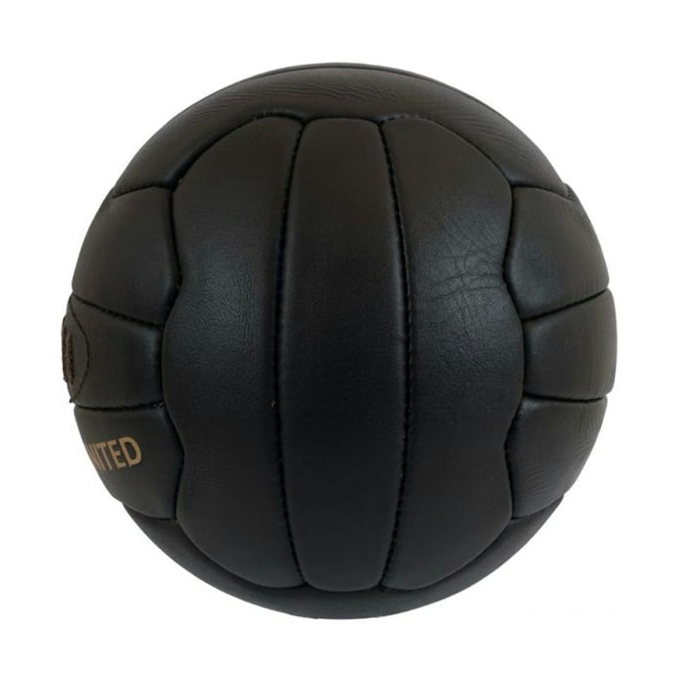 image 1 of Newcastle United FC Heritage Retro Leather Football - Black/Gold - 5 (UTBS4589)
