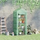 image 10 of Outsunny Mini Greenhouse 4-Tier Portable Plant House Shed w PE Cover, Green