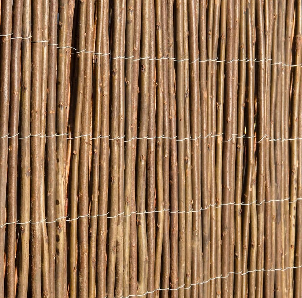 image 1 of Papillon Willow Garden Fence Screening Roll Privacy Border W4m x H1.8m | Brown | Brown