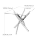 image 5 of Living and Home Modern Tempered Glass Dining Table
