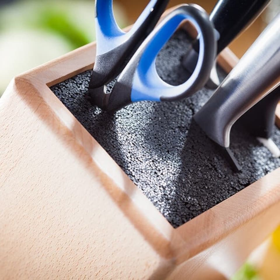 image 1 of Stellar Fibre & Beech Universal Knife Block