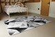 image 3 of Black & White Geometric Grunge Pattern Rug | Multi