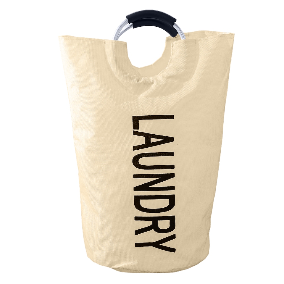 image 1 of 40L Collapsible Laundry Basket, Laundry Hamper with Padded Handles