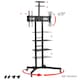 image 6 of Yaheetech Adjustable Mobile TV Trolley with Lockable Wheels