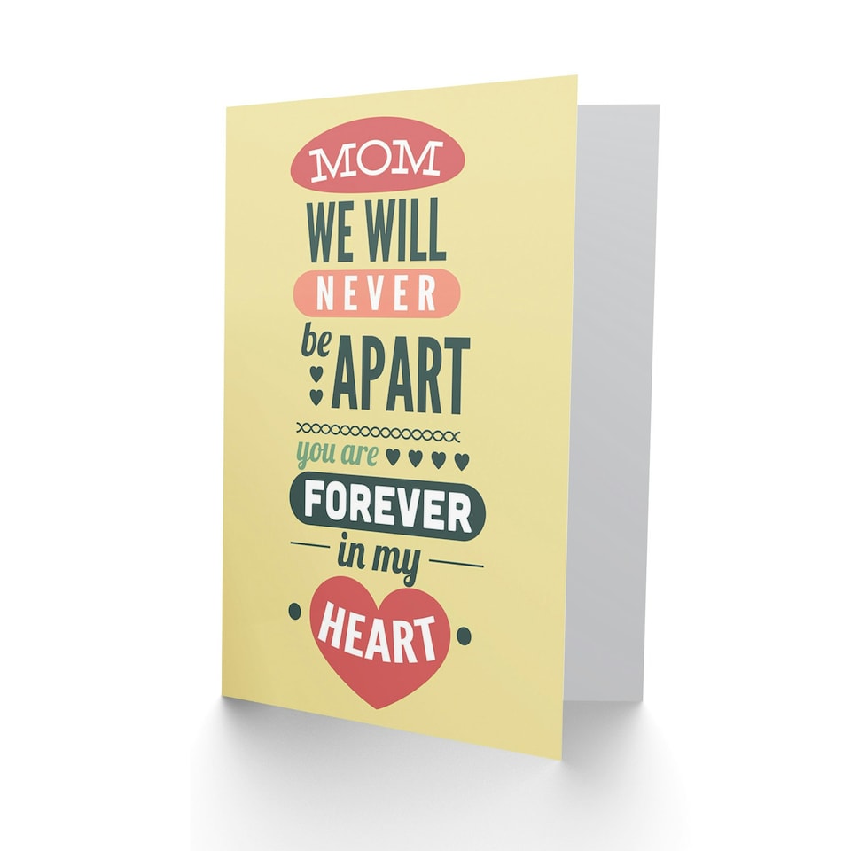 image 1 of Mothers Day Card Best Mothers Day Forever Heart Mum Card