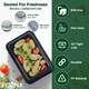 image 4 of 32oz Black Meal Prep Containers With Lid Plastic Microwave Safe Food Storage Box 10pc