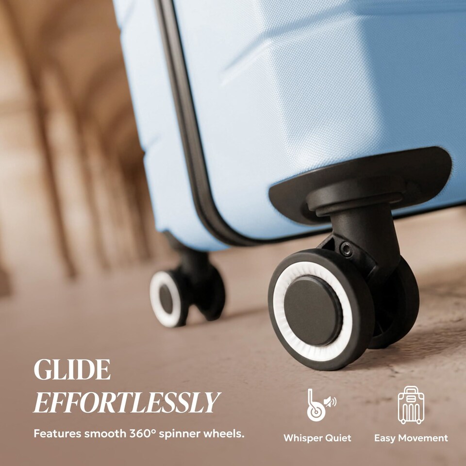 image 1 of Lugg Jetset Lightweight Hard Shell Suitcase ABS 4 Wheels TSA Lock (75x49x29cm)