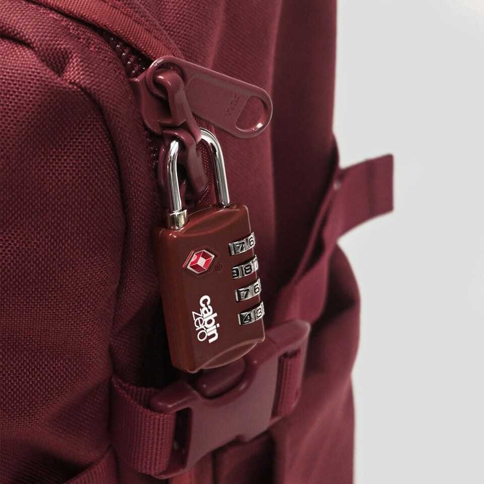 image 1 of Travel TSA Lock - Sangria Red