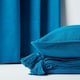 image 5 of Homescapes Cotton Rajput Ribbed Teal Throw - 150 x 200 cm Blue