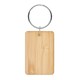 image 1 of MidOcean Angleboo Rectangular Bamboo Keyring - Wood - One Size