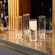 image 2 of Mikasa Highball Cocktail Glasses Set Clear Ridged Crystal 375ml Set of 4