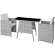 image 1 of Garden Furniture Set Lausanne - 2 chairs, 1 table, bistro set, weather resistant | Grey | light grey | 52,50 x 56 x 88 cm | 1
