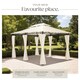 image 3 of Gazebo Emine - 4 x 3 m, double roof system, 6 side panels, water-repellent | Cream | cream | 400 x 300 x 265 cm | 1