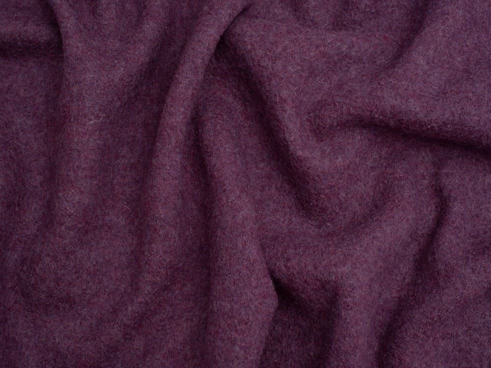 Minerva Core Range Purple 100% Pure Boiled Wool Coating Fabric for Dressmaking, 140cm / 55" Wide - per metre